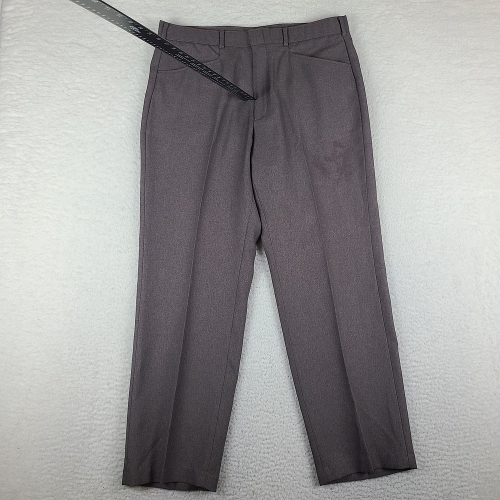 Levi's Action Slacks Pants Mens 36x29 Brown Straight Leg Texturized Polyester *